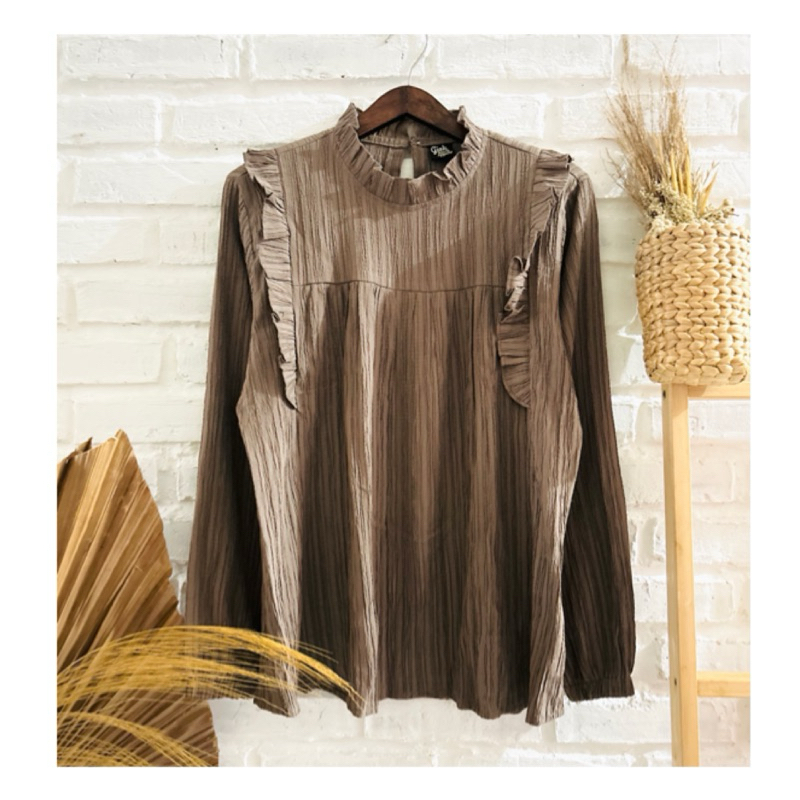 PRELOVED BLOUSE HIJAB BROWN