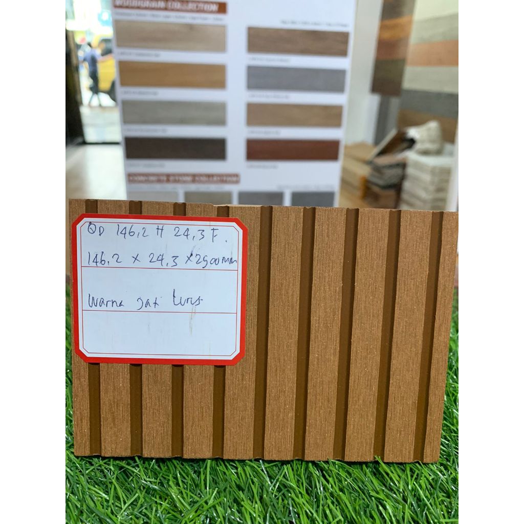 wpc decking plank outdoor | decking kayu motif garis 2,9 m per batang