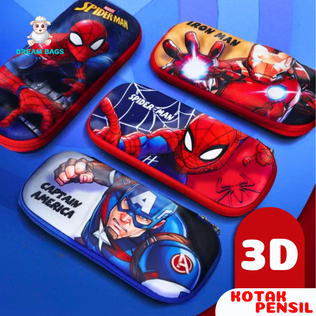 

HJK Kotak Tempat Pensil Anak Sekolah TK SD Karakter Timbul 3D DREAM BAGS 016 Terbaru