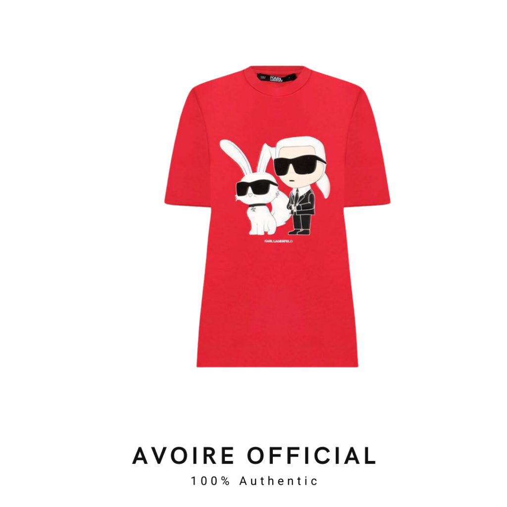 Tshirt Ikonik Karl And Rabbit Red
