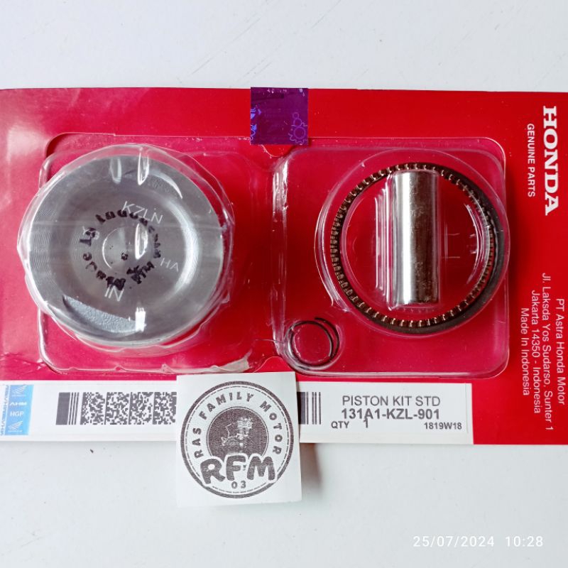 Piston Kit Assy KZL Os Standar Beat Fi Scoopy Fi Spacy Fi Vario 110 Fi Stater Kasar 2012 2014 Origin