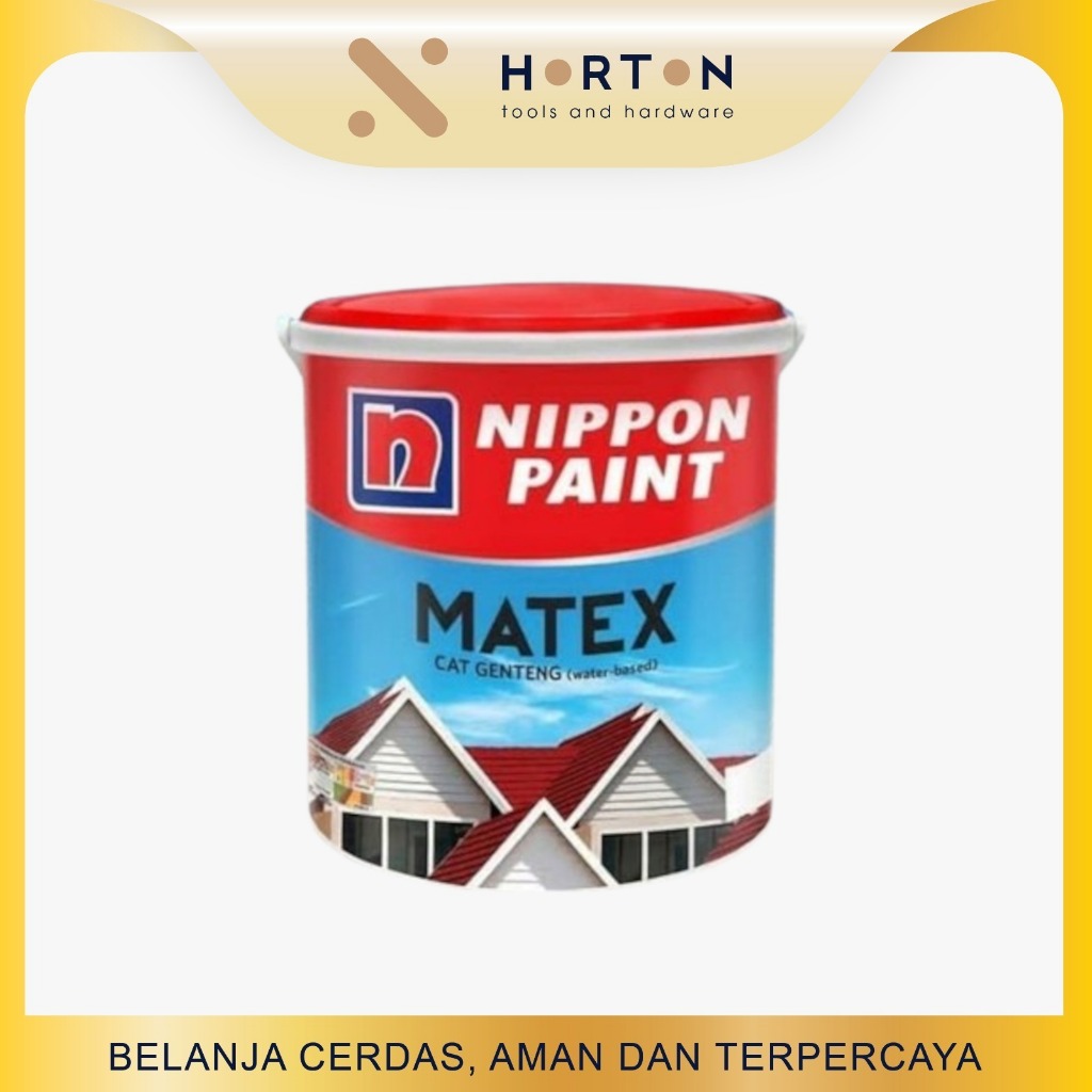 WARNA PUTIH Cat Matex NIPPON PAINT 2.5 liter ( Cat Genteng, Lapangan Dan Exterior Tahan Air )