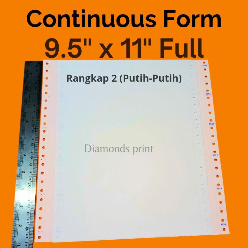 

Kertas Faktur 2ply 9.5X11 Full Rangkap 2 Putih / Continuous Form Paperpryns
