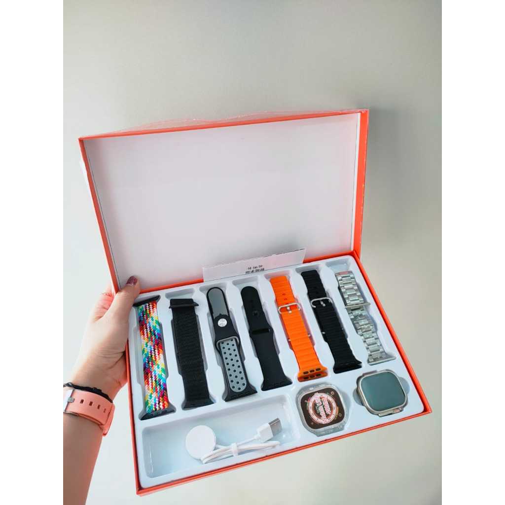 SMARTWATCH SERIES 8 ULTRA H12 + STRAP 7 IN 1  - JAM TANGAN PINTAR H12 49MM + STRAP 7 IN 1 TITANIUM