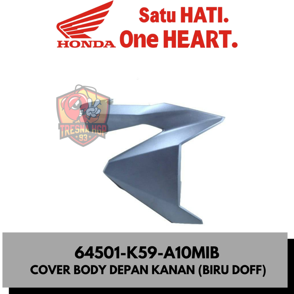 64501-K59-A10MIB COVER BODY DEPAN KANAN (BIRU DOFF) VARIO FI ESP 150 K59 LED OLD ORIGINAL | COVER R 