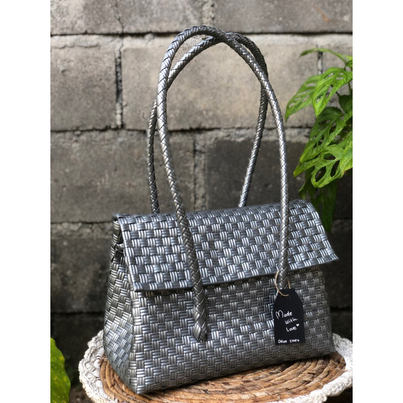 TAS JALI HANDMADE/TAS JALI SILVER POLOS/TAS JALI TUTUP/CRYSTA BAG SILVER