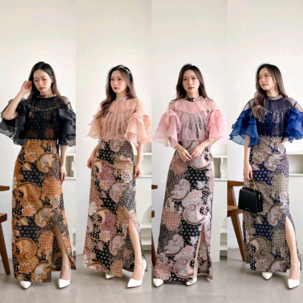 TERBARU 2025 - LONG DRESS BATIK DEWASA & ANAK REMAJA FATMAWATI SIZE M(10-15TAHUN) - XXL - MAXI DRESS