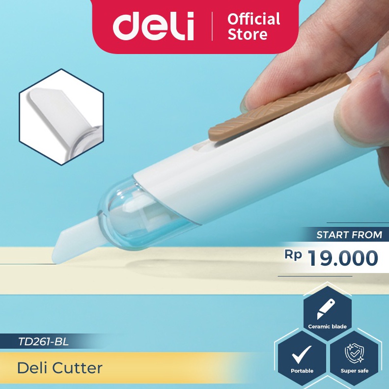 

KODE X54S Deli Cutter Pisau Pemotong Kertas Ceramic Blade Anti Karat TD261