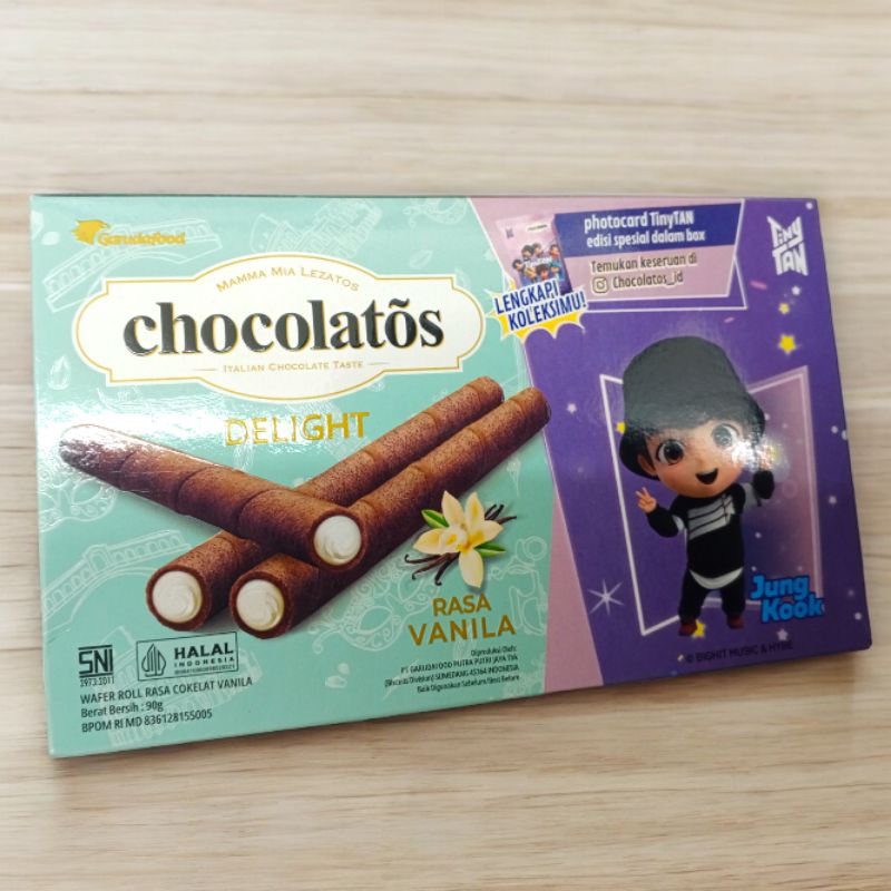 

Chocolatos TINYTAN Spesial Edition Wafer Roll Delight Vanilla 90g