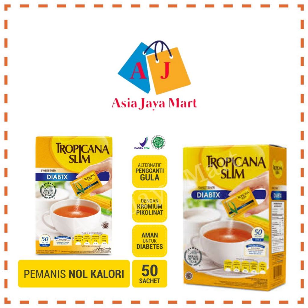 

TROPICANA SLIM DIABTX 50 SACHET PENGGANTI GULA