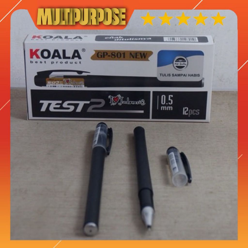 

12 PCS PULPEN GEL 0.5MM KOALA GP-801