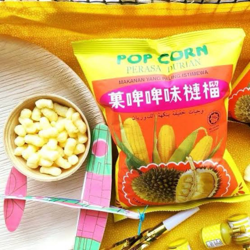 

Popcorn durian pop corn rasa durian