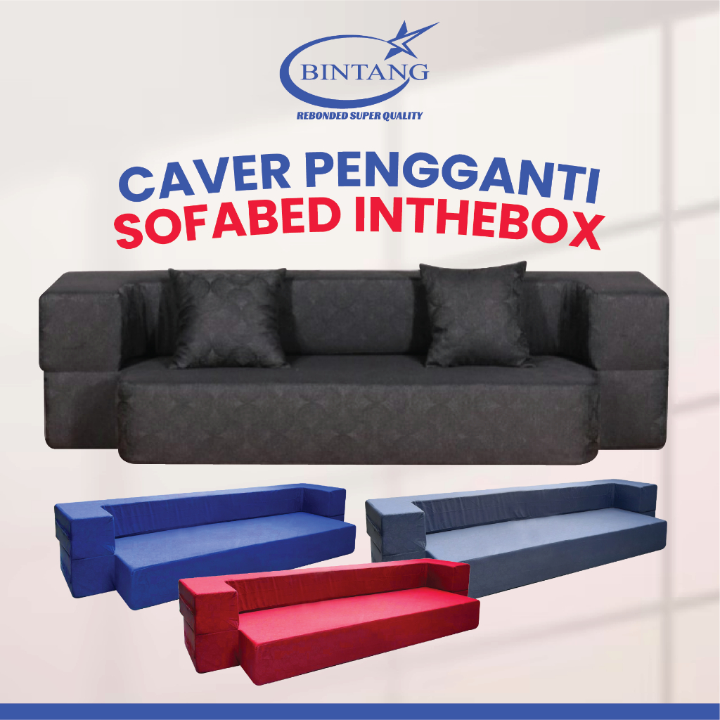 CAVER/SARUNG PENGGANTI/SOFA BED MINIMALIS/UKURAN SOFABED IN THE BOX