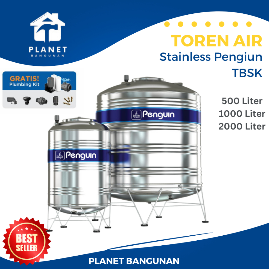 Tangki Air / Tandon Toren Stainless Penguin Stainless TBSK