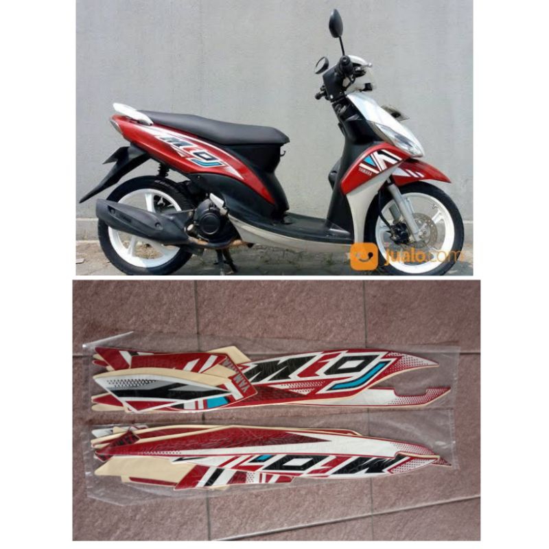 Sticker striping mio j merah 2012 / Lis body mio j 2012 merah
