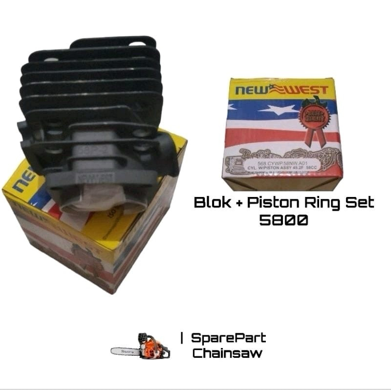 Cylinder Blok Senso/Chainsaww Mini 5800 NewWest ( Fullset )