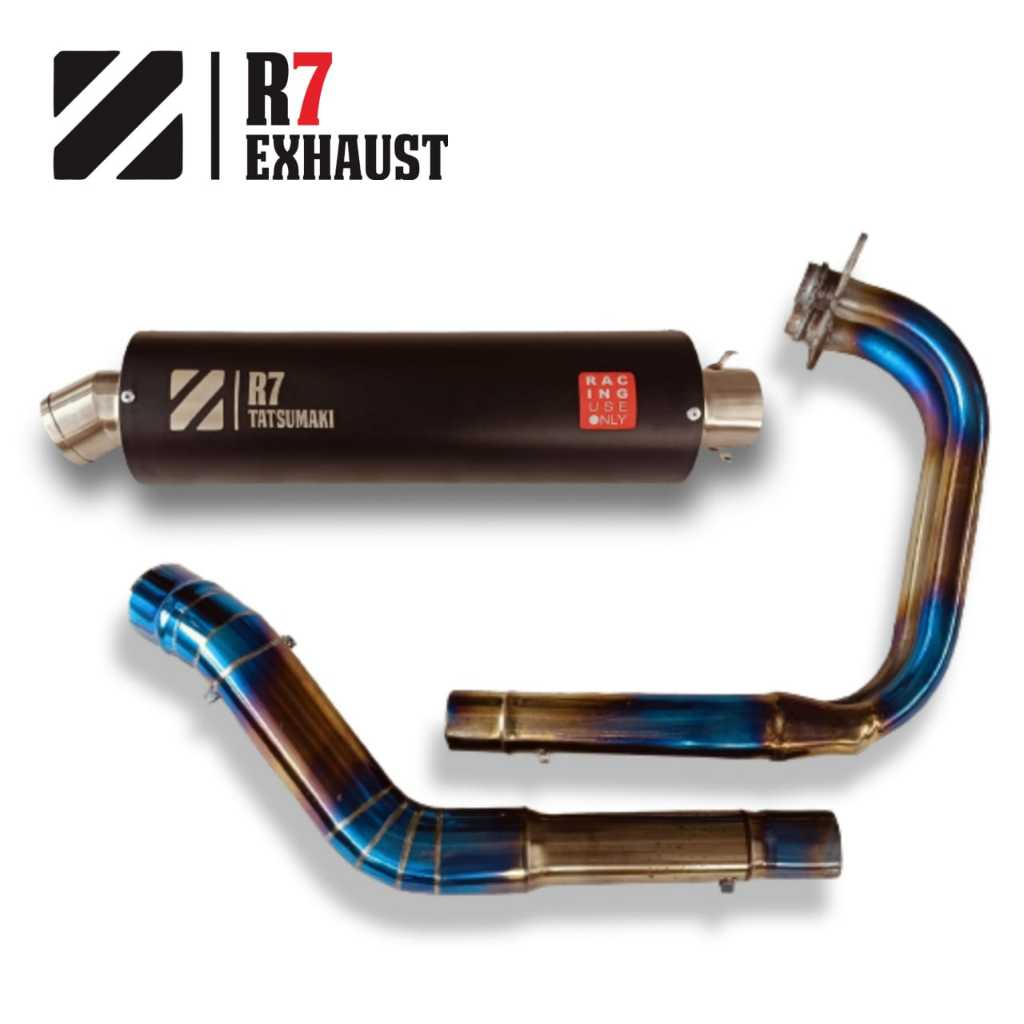 R7 Exhaust | Knalpot Racing CBR250RR Ninja250 R25 MT25 Z250 Fullsystem Original