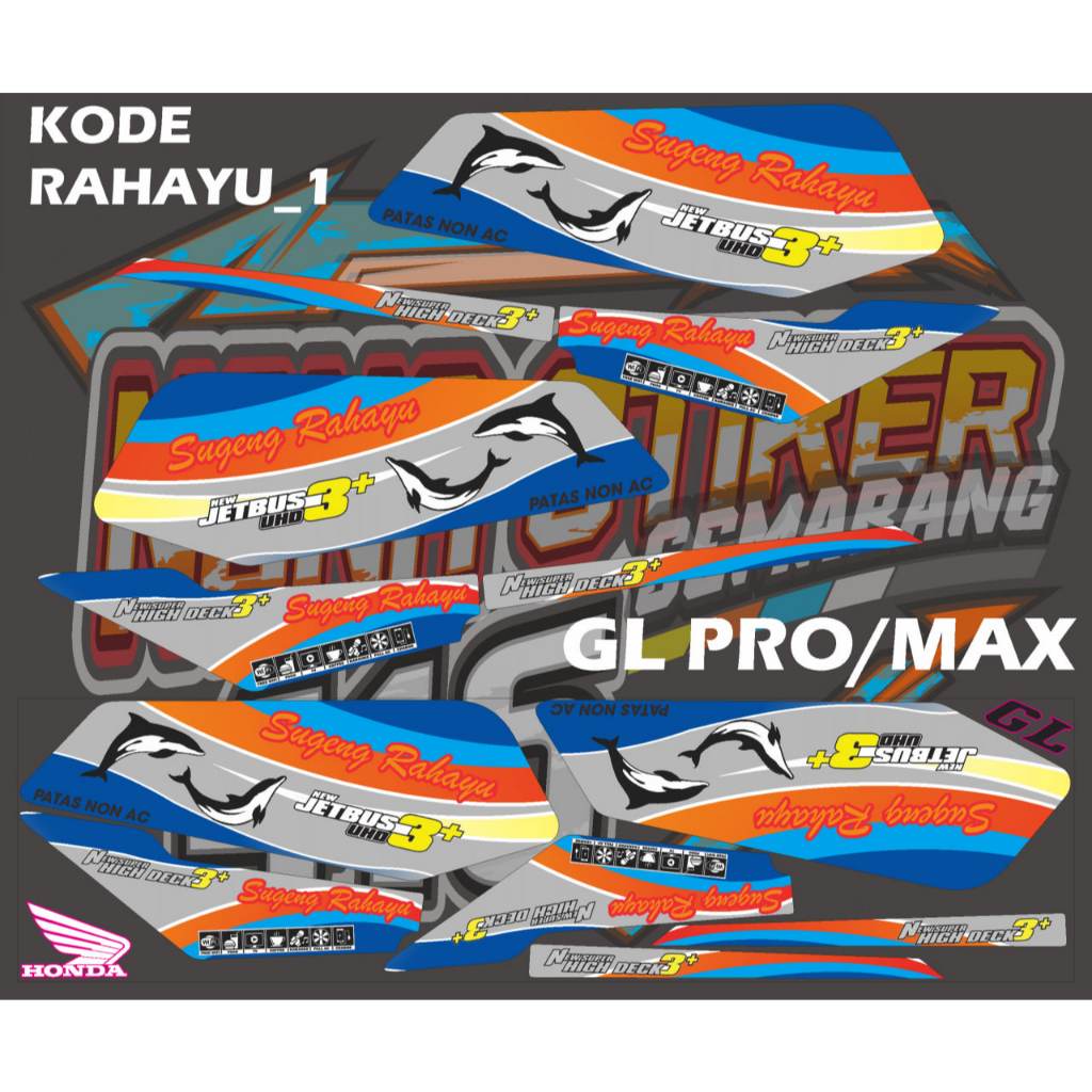 STIKER STRIPING DECAL GL PRO/MAX SUGENG RAHAYU