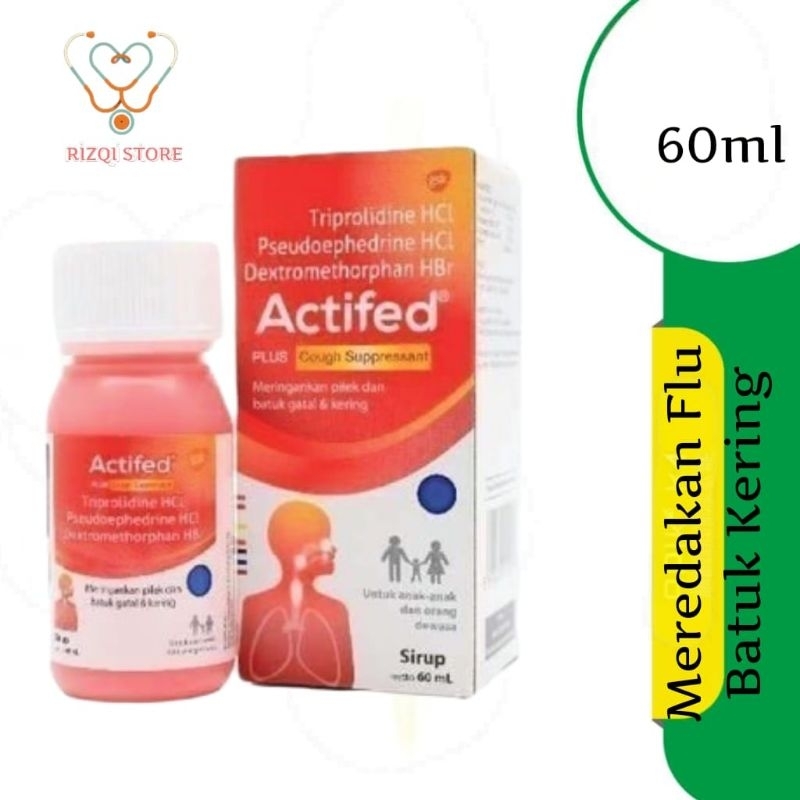 Actifed Merah Meredakan Batuk Kering 60ml