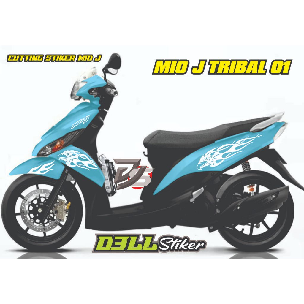 CUTTING STICKER STRIPING MIO J SIMPLE STIKER MOTOR MIO J TERBARU TRIBAL