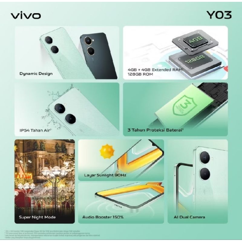 VIVO Y03 HP SPEK GAMING HARGA 1 JUTAAN