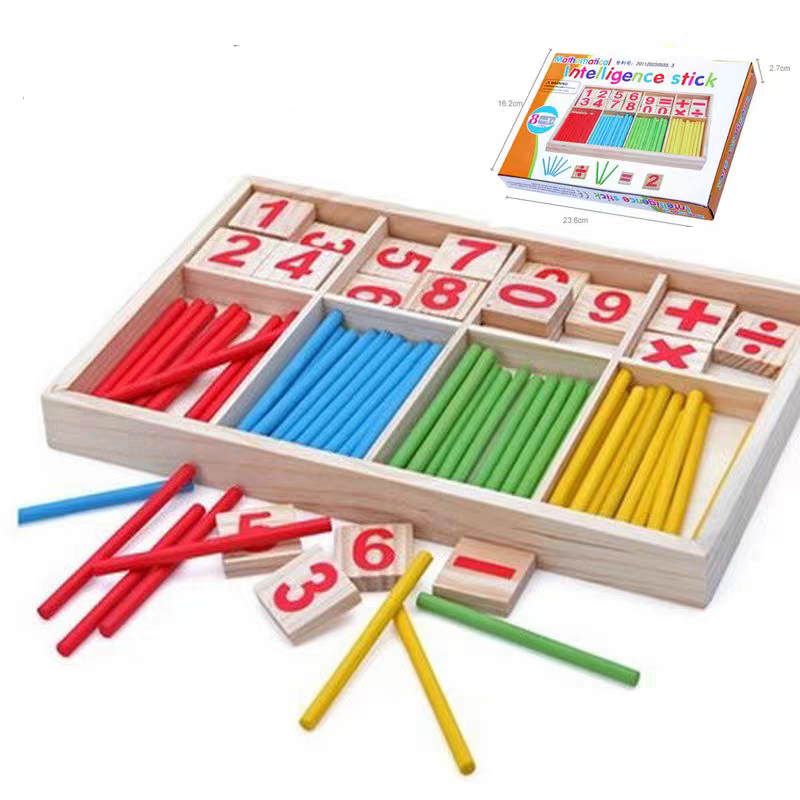 MAINAN ANAK STIK KAYU BERHITUNG MATERMATIKA EDUKASI WOODEN STIK