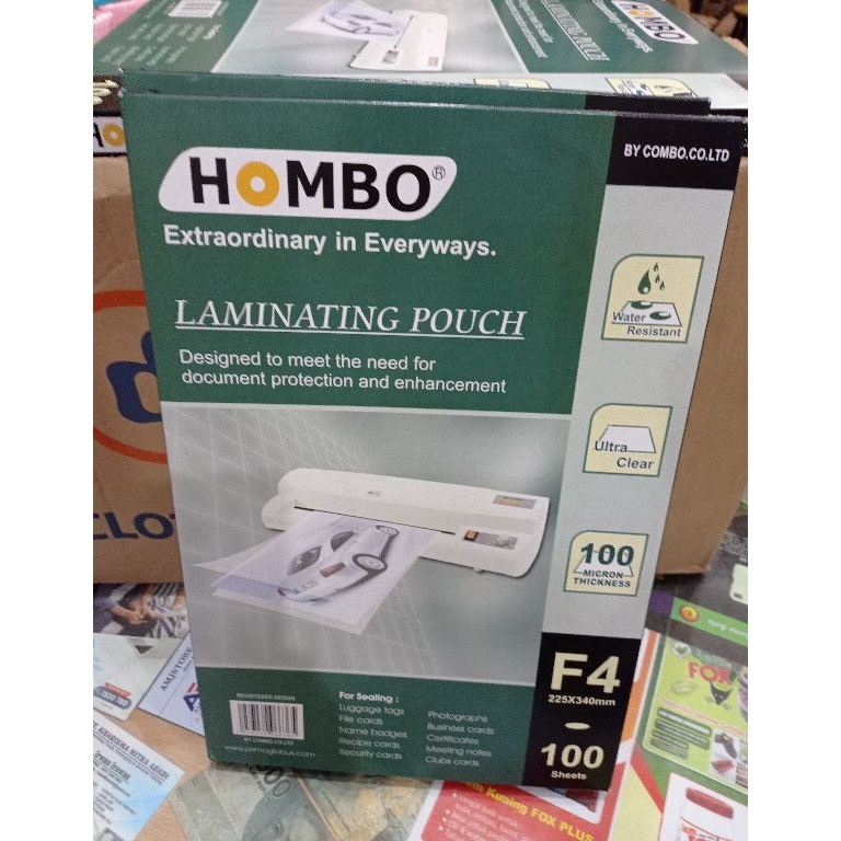 

KODE Q18D plastik laminating folio hombo isi 1lbr 225x34mm laminating hombo A4 isi 1lbr 225x31mm