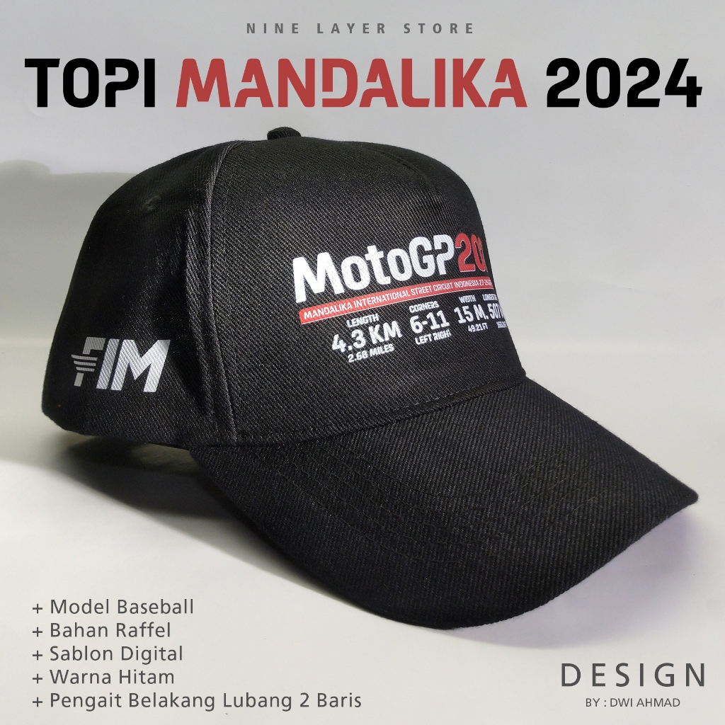 Topi motogp mandalika 2024
