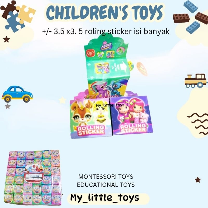

Mainan edukasi stiker tarik rolling stiker baru