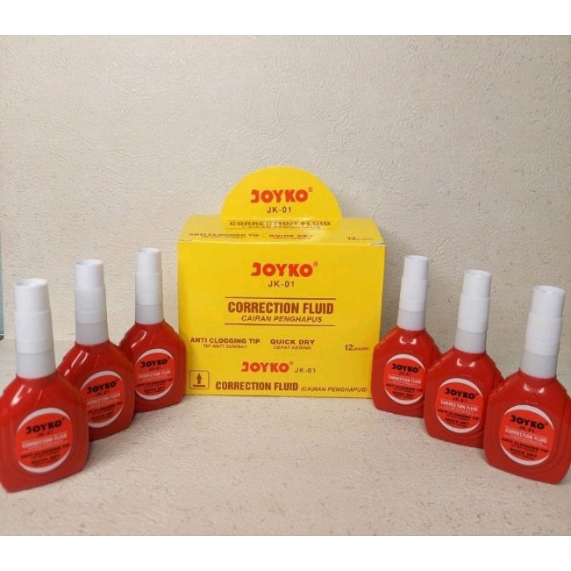 

Tipex cair Joyko K.1 [ 1 kotak isi 12pcs ]