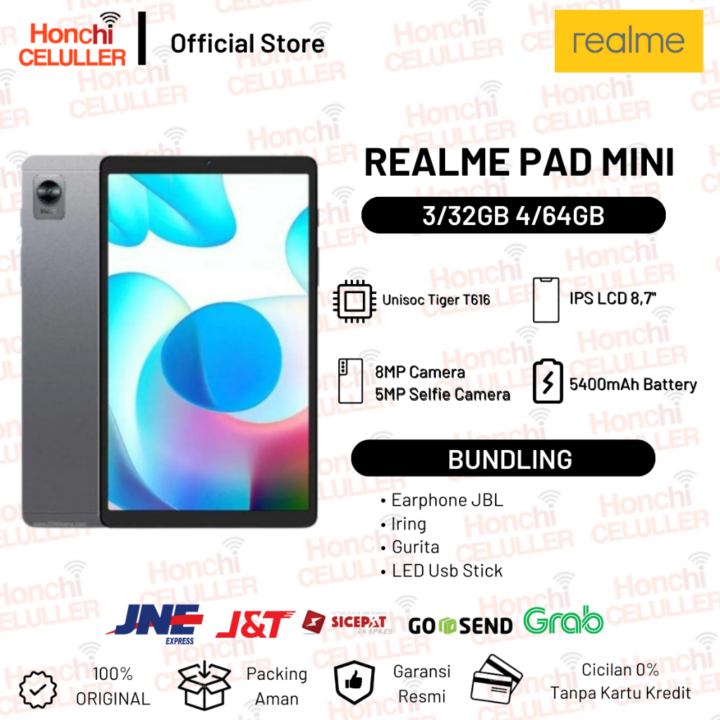 Realme Pad Mini 4/64GB 3/32GB LTE / 4G / WIFI ONLY Garansi Resmi Indonesia