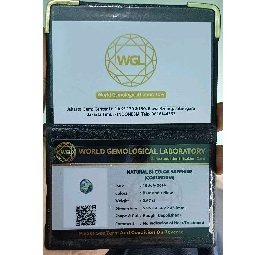 NATURAL BI COLOR SAPPHIRE ROUGH