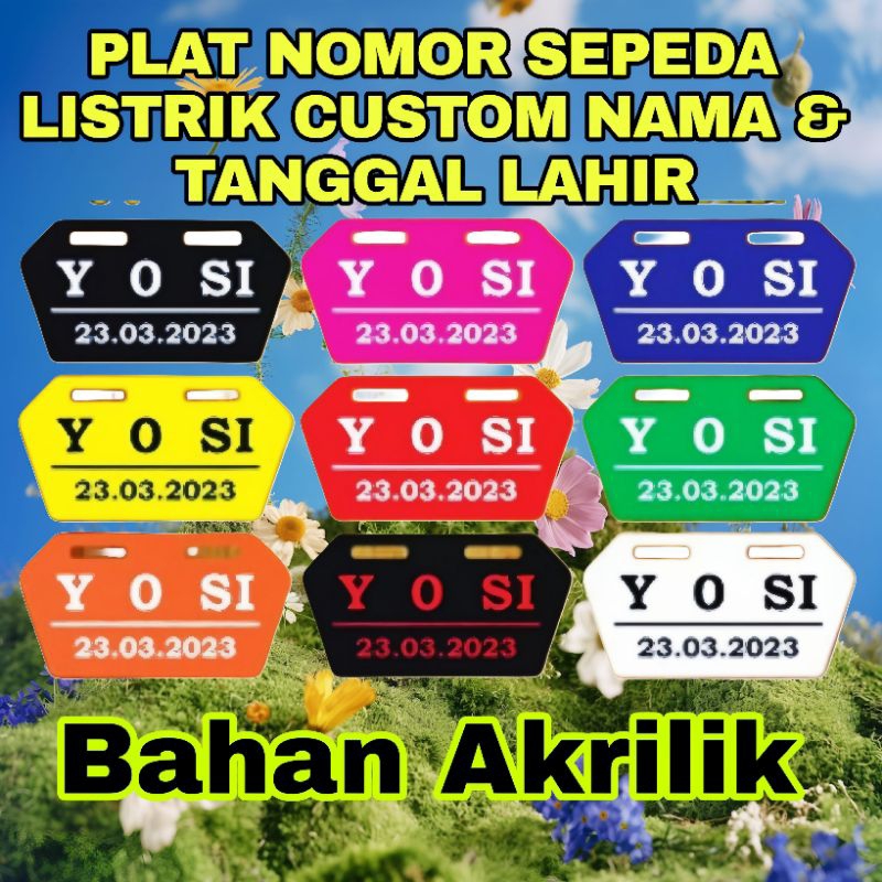 PLAT NOMOR SEPEDA LISTRIK