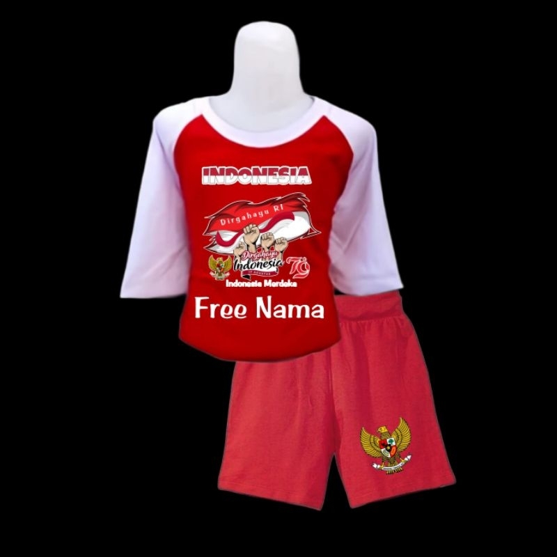 Kaos Kids 17 Agustus 1945 Indonesia Merah Putih