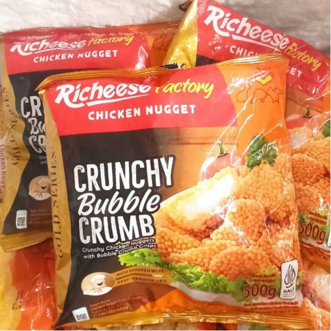 

Richeese Chicken Nugget Crunchy Bubble Crumb / Naget Ayam Richeese 500 Gr