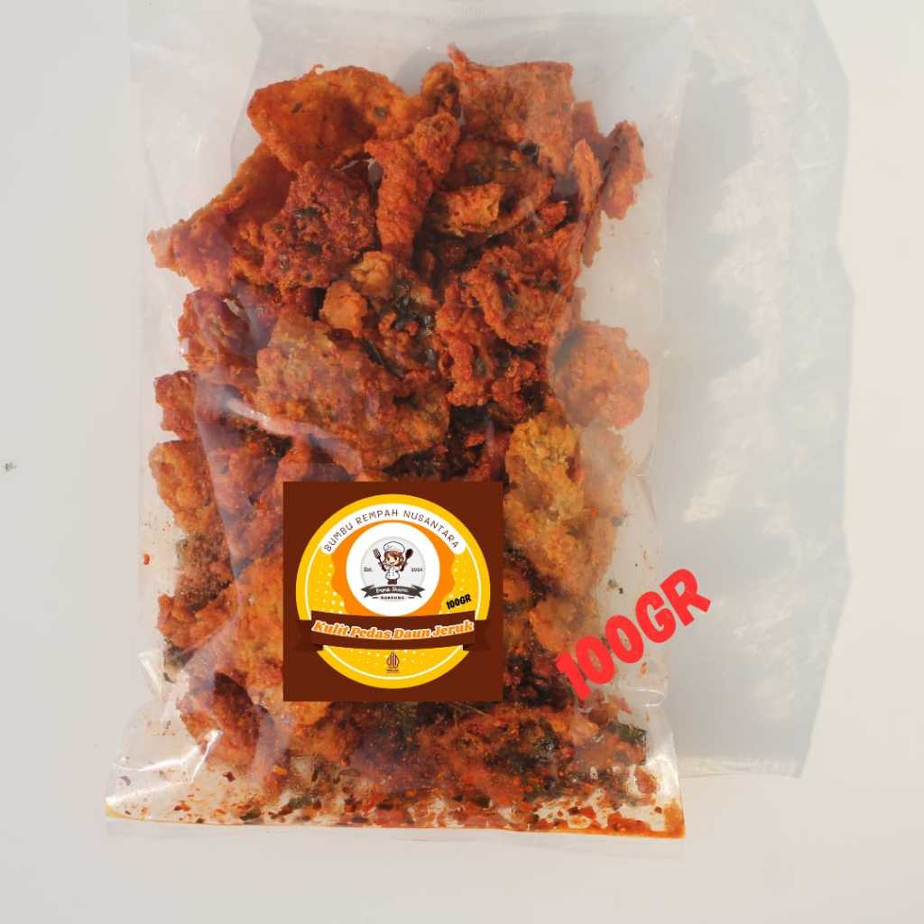 

500g - KULIT AYAM CRISPY PEDAS DAUN JERUK - KERIPIK KULIT AYAM CRISPY 250 gram ORIGINAL GURIH KERIPIK KULIT AYAM 100 gram