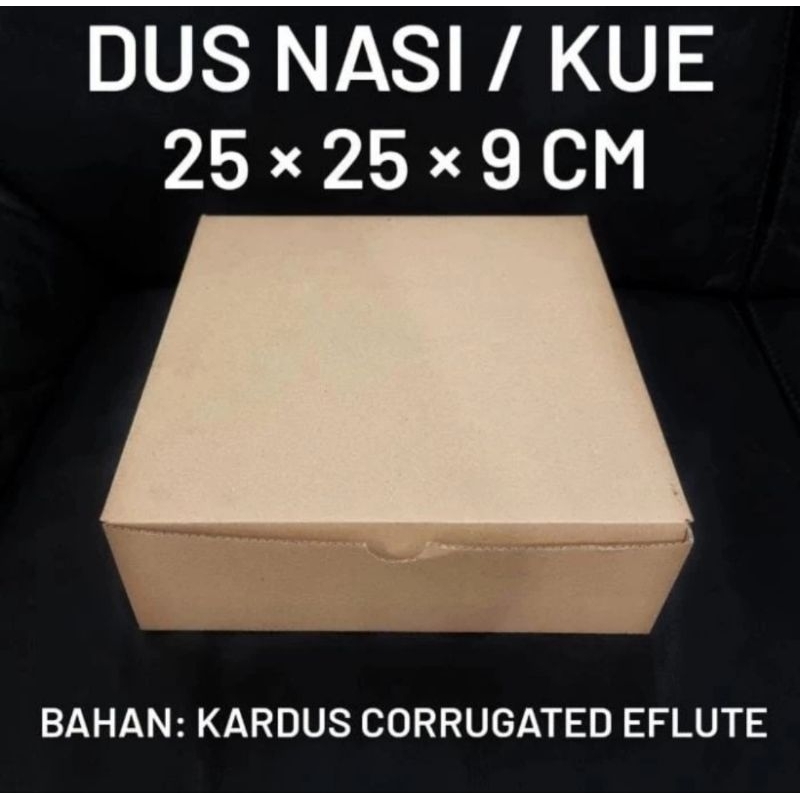 

(MIN ORDER 25 PCS) BOX NASI 25x25x9 / DUS CATERING / KOTAK NASI