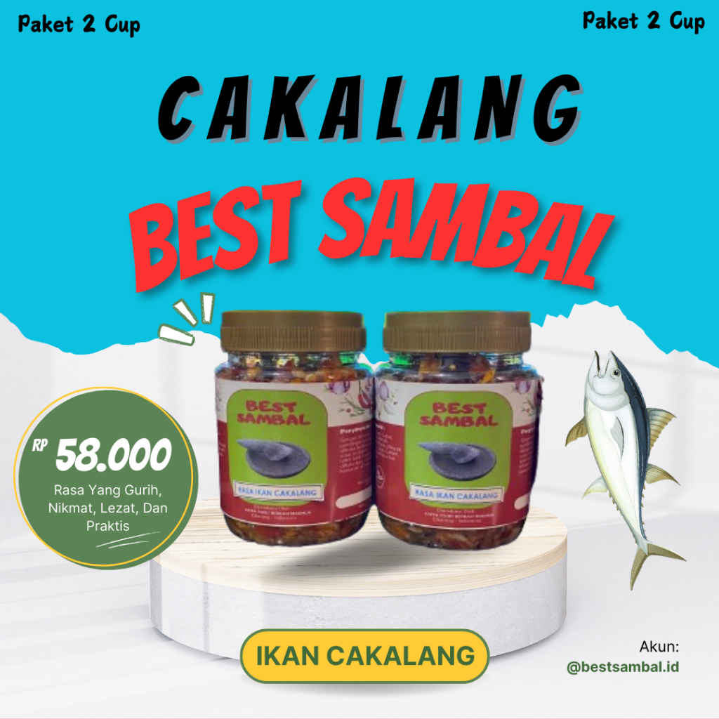 

[Paket 2pcs] Sambal Ikan Cakalang by BEST SAMBAL 165gram