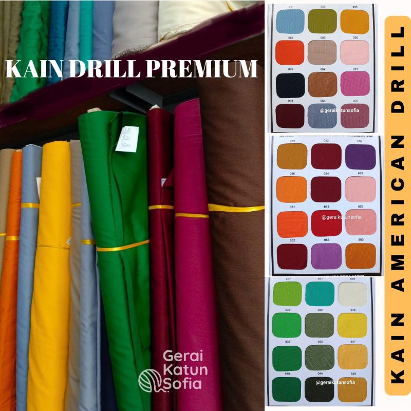 KAIN DRILL PREMIUM | KAIN AMERICAN DRILL  | KAIN DRILL BERKUALITAS HARGA TERMURAH