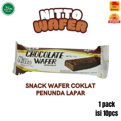 

Biskuit Wafer Coklat / Nitto Chocolate 10pc / Halal