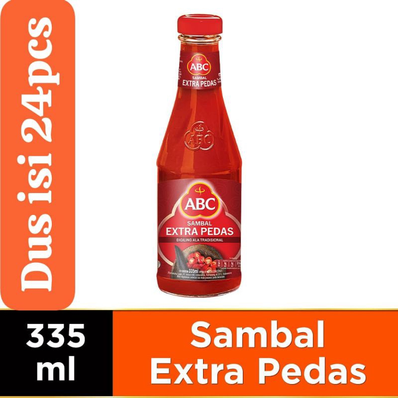 

Saos Sambal ABC Extra Pedas 335ml Dus isi 24pcs - KARTON ISI 24PCS