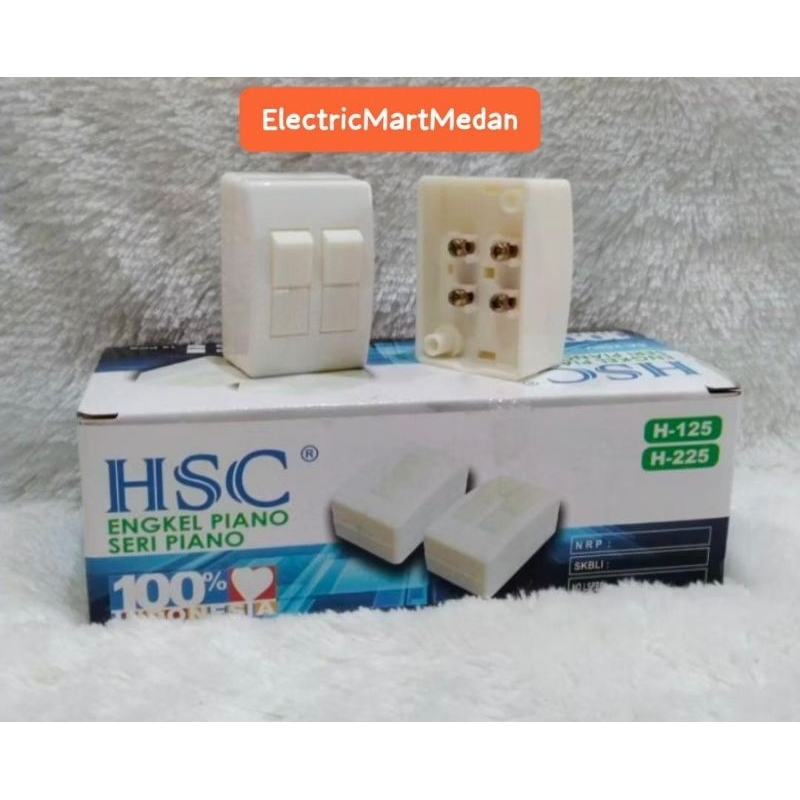 saklar sakelar ob timbul seri double piano HSC