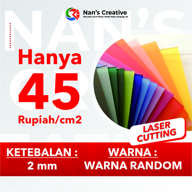 

AKRILIK WARNA 2MM - Akrilik Lembaran Warna 2mm