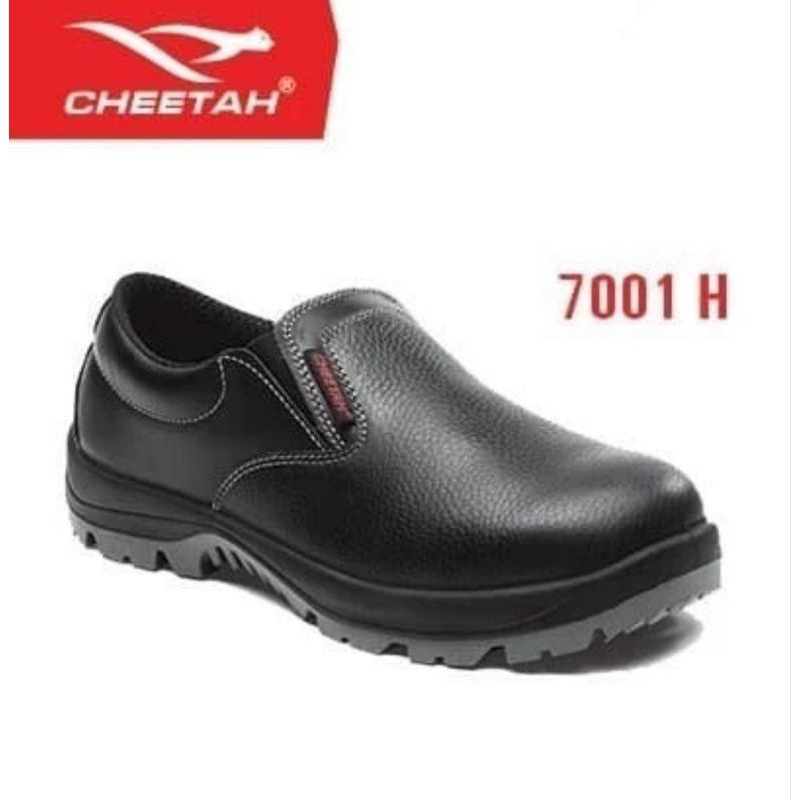 SEPATU SAFETY CHEETAH REBOUND 7001H Double Sol Polyurethane - Safety Shoes - Hitam