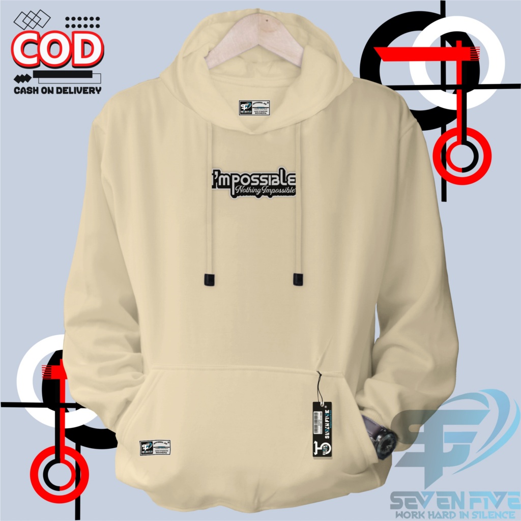 Hoodie pria distro aesthetic warna cream Jaket hoodie anime distro keren Sweater hodie distro aesthe