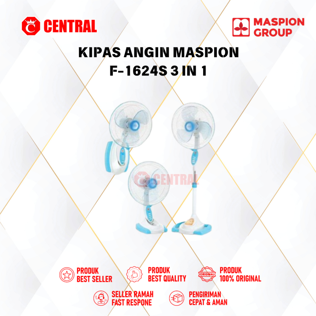 KIPAS ANGIN MASPION F-1624S 3IN1