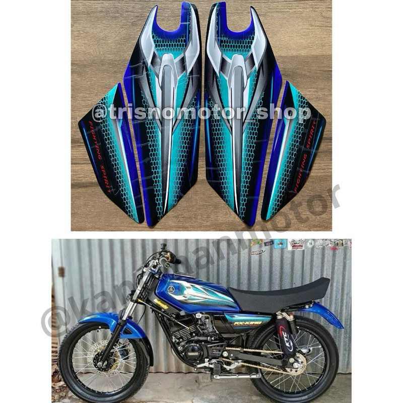 Stiker Striping Les Lis Polet Motor Rx King Tahun 2007 2008 Peredam Warna Biru merah Kuning Hijau Al