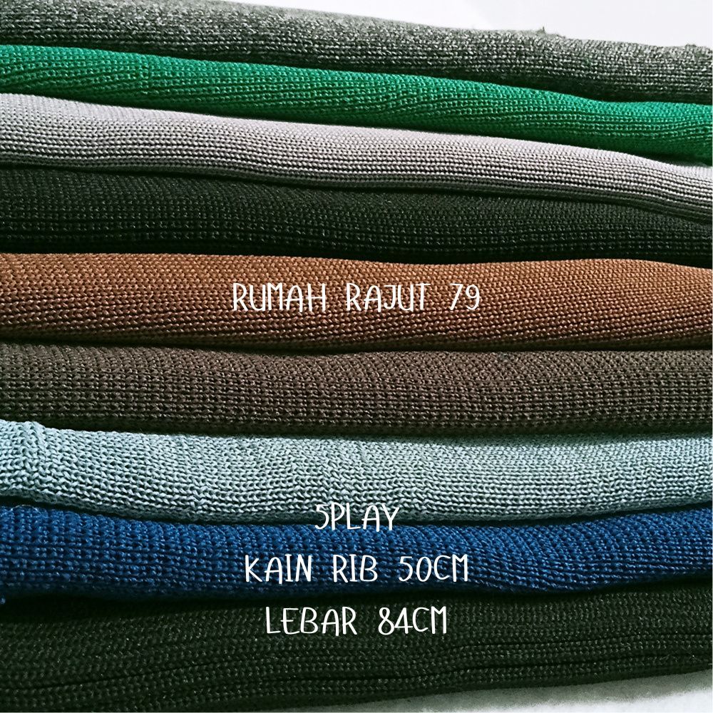 Kain Rib Bur Bahan Polyester Polos Aksesoris Fashion Untuk Training Gamis Jaket Bomber