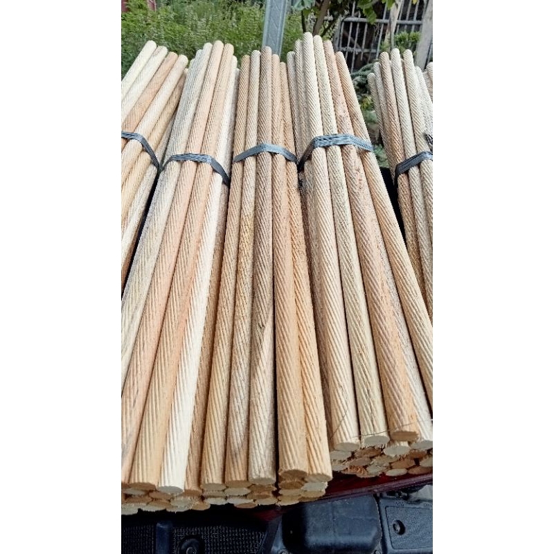 Dowel ulir stik kayu jati