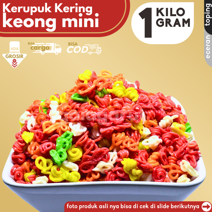 

Kerupuk Keong MINI isi 1KG Bahan Seblak by GG (Bisa COD/Grosir/Kargo)